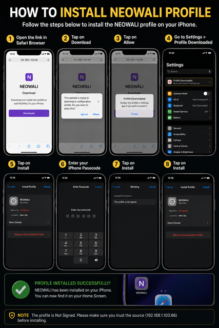 How to install the iPhone configuration profile