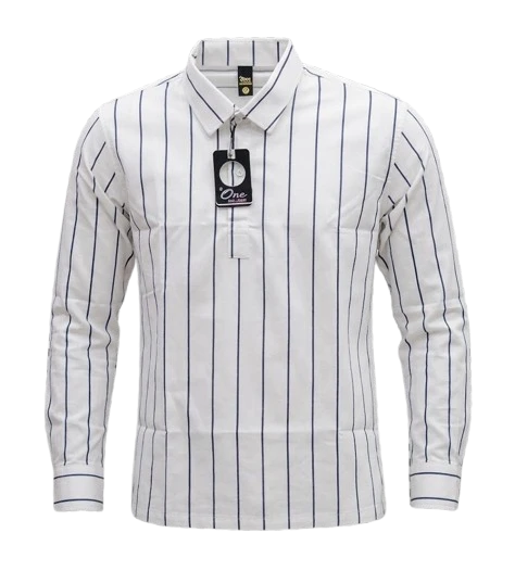 Men’s White Striped Korean Boxy Fit Katua