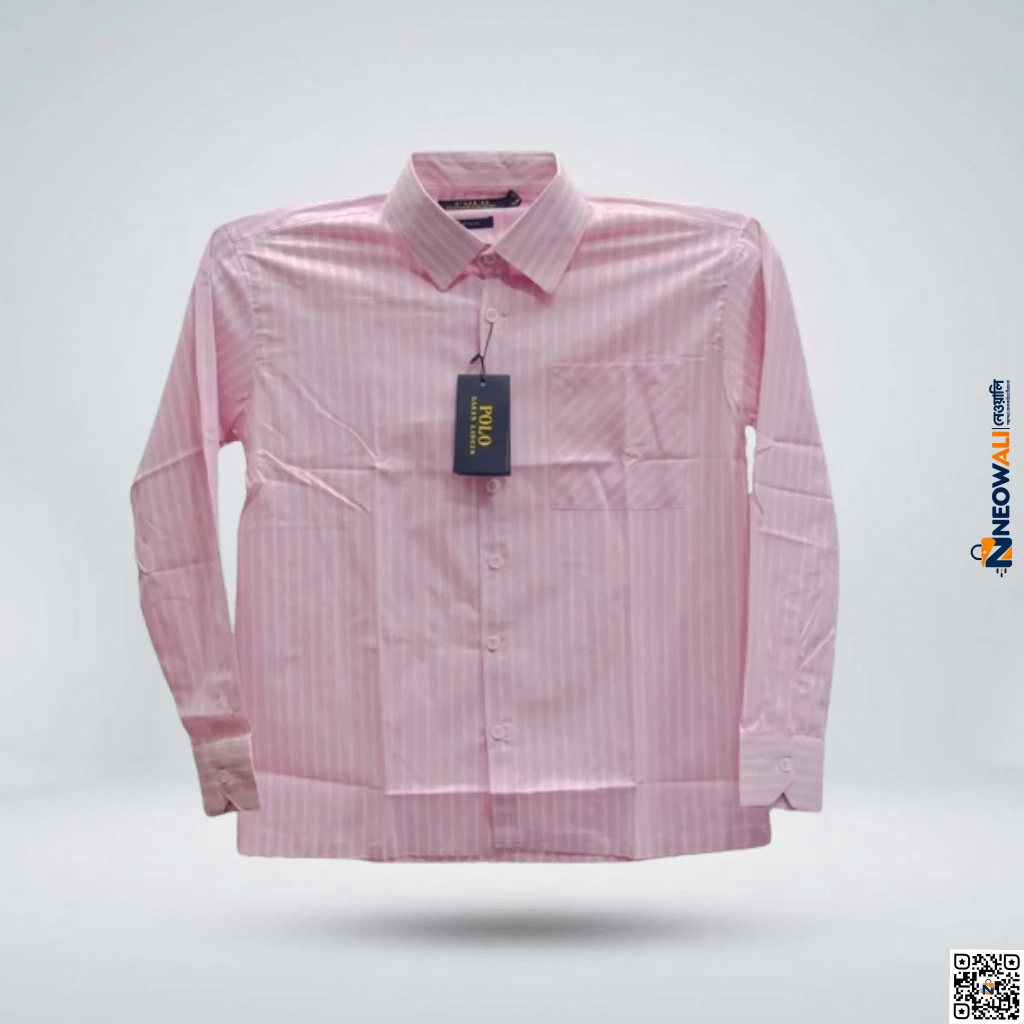 Men’s Pink Striped Korean Boxy Fit Shirt