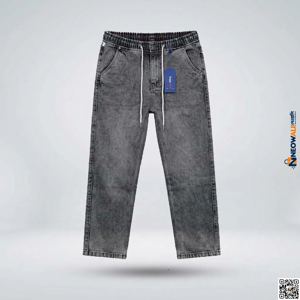 Men’s Grey Wash Baggy Fit Jeans