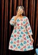 One Piece Short Kurti – TC Cotton Screen Print