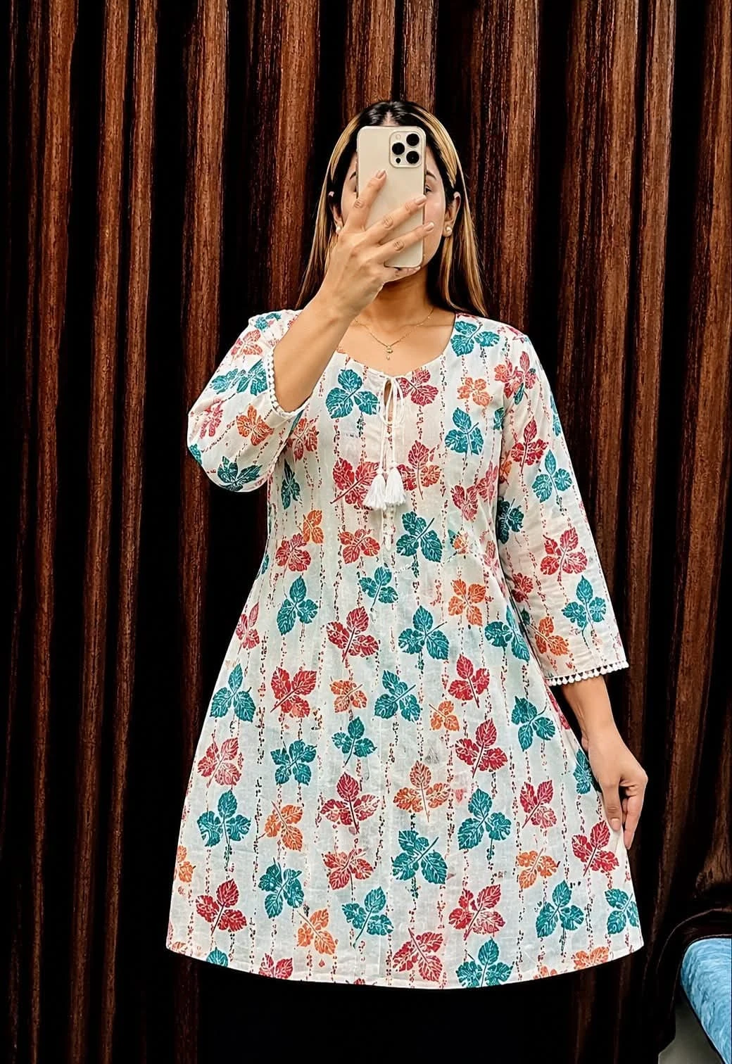 One Piece Short Kurti – TC Cotton Screen Print