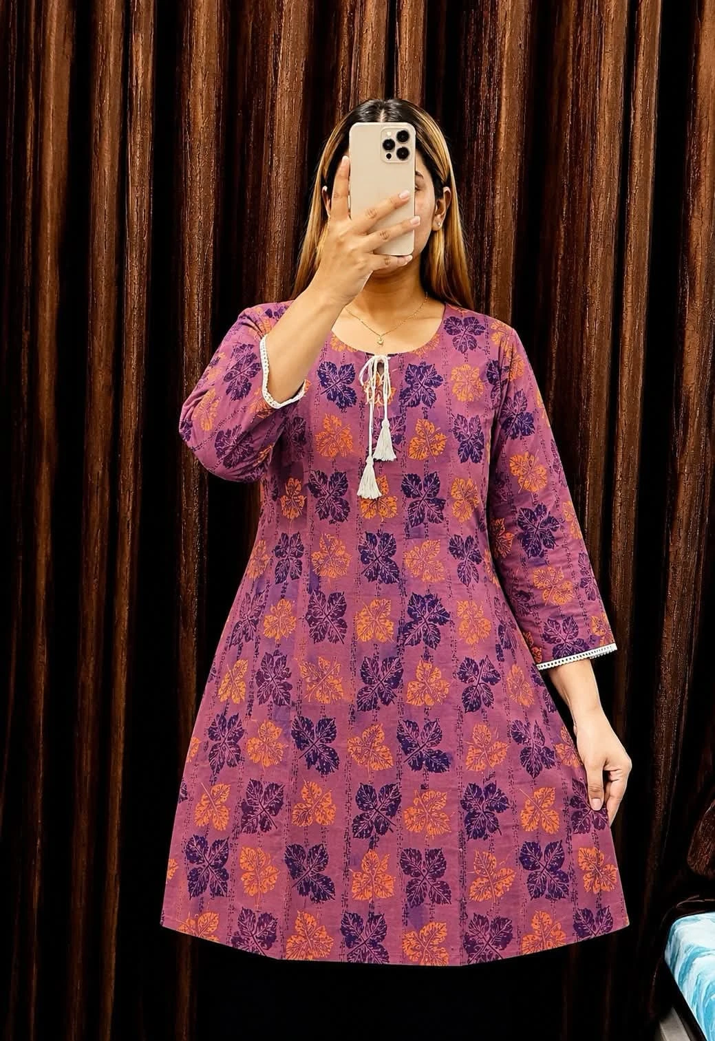 One Piece Short Kurti – TC Cotton Screen Print